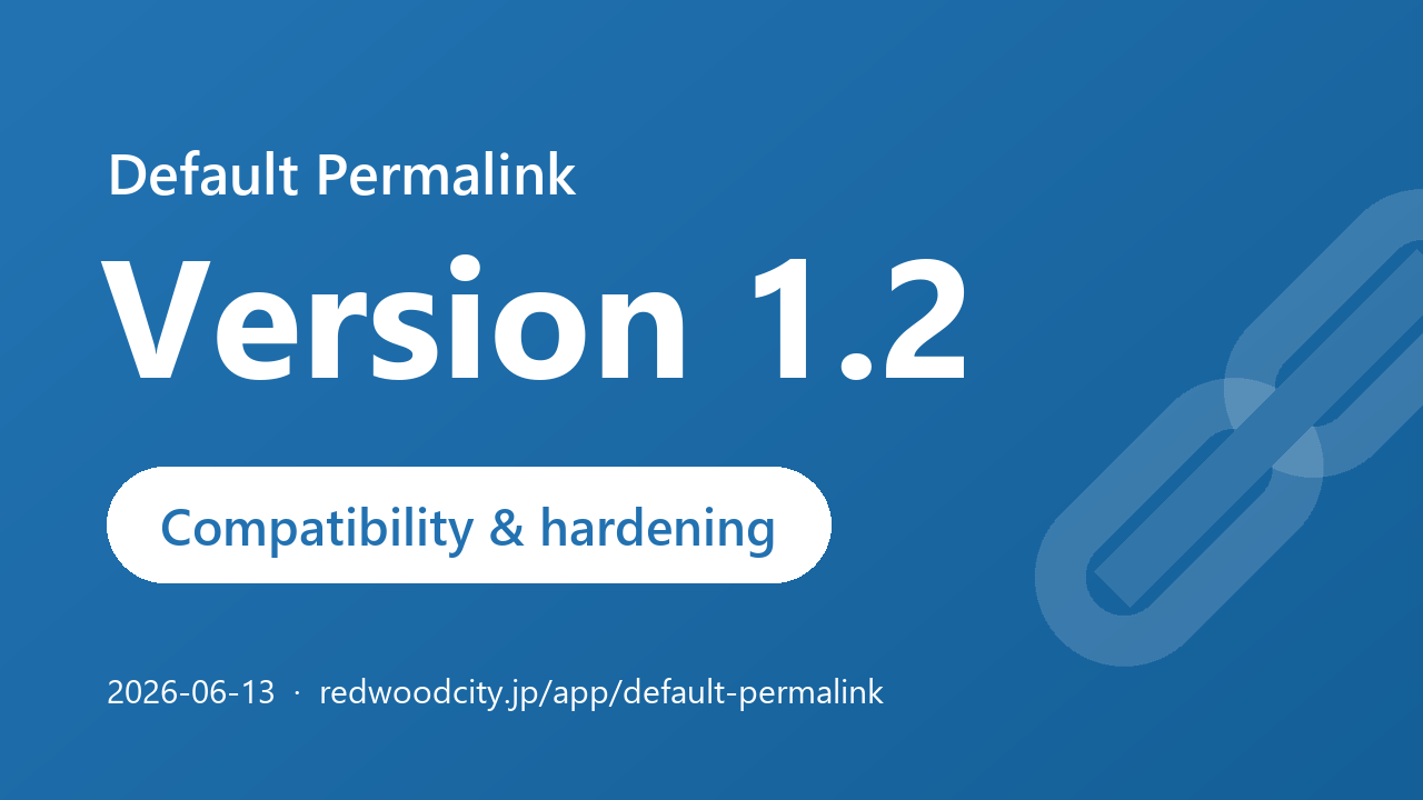 Default Permalink Version 1.2