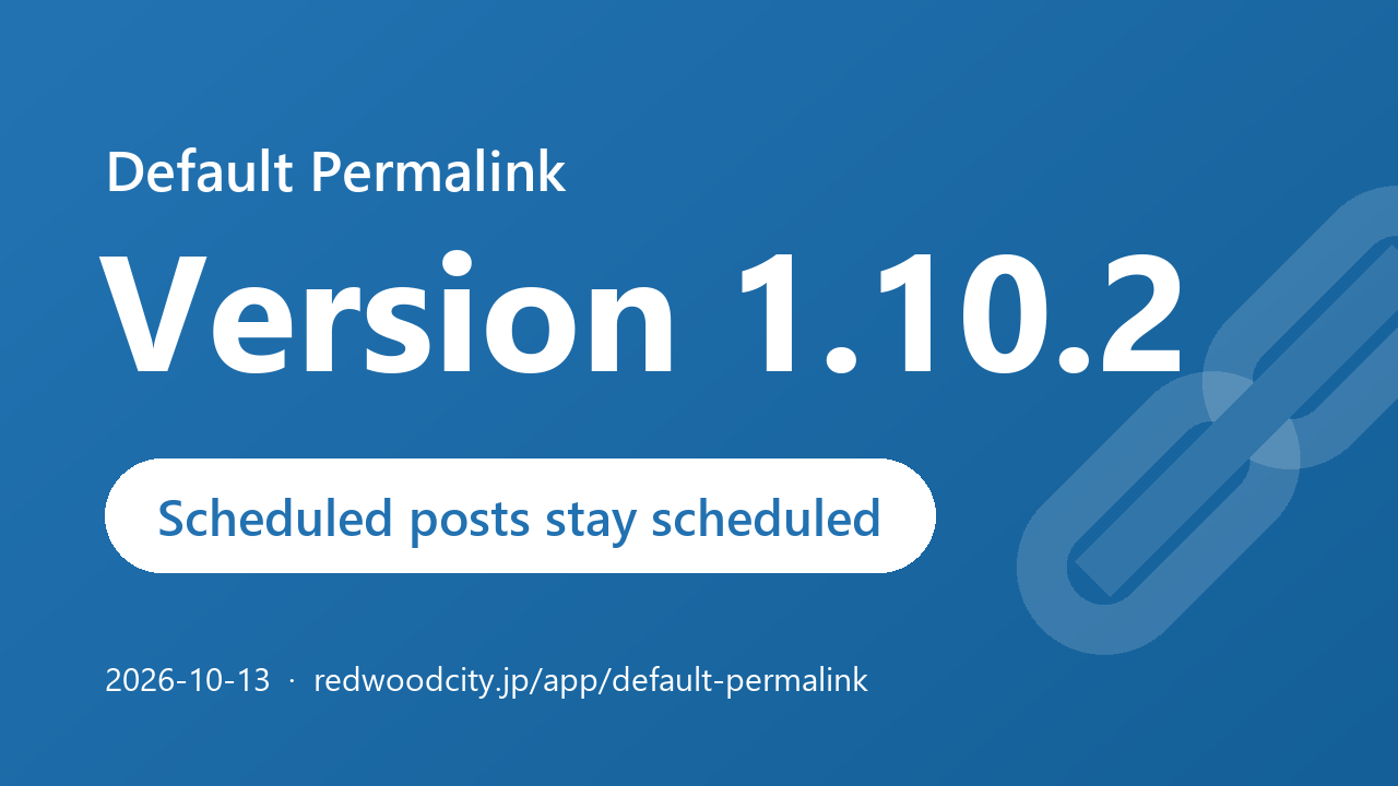 Default Permalink Version 1.10.2
